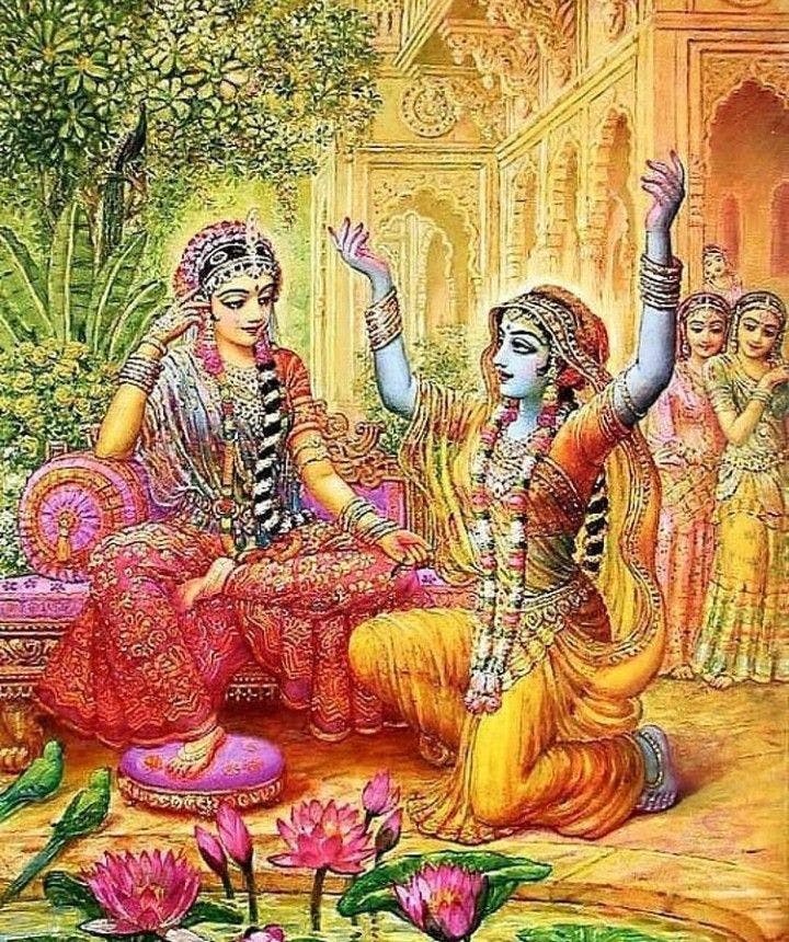 Krishna dancing like a Gopi