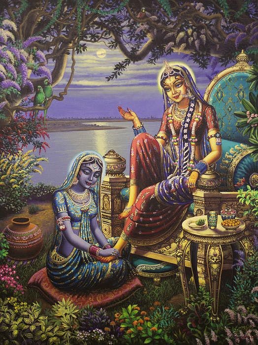 Krishna dressed as Radha