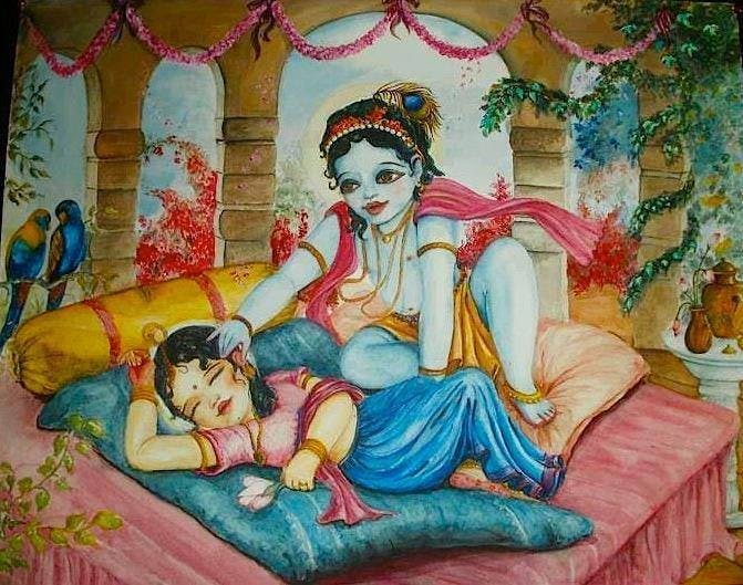 Baby Radha and Krishna