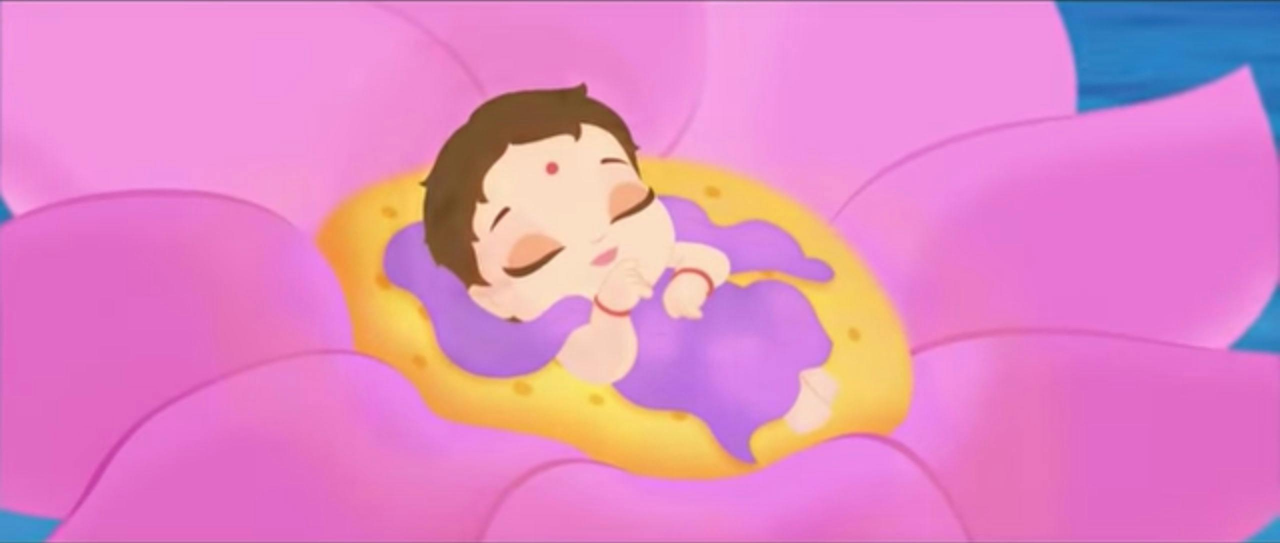 Baby Radha on a Lotus