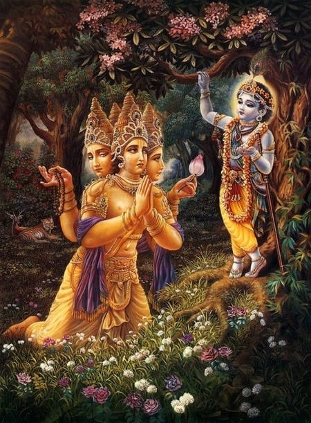 Krishna and Brahma